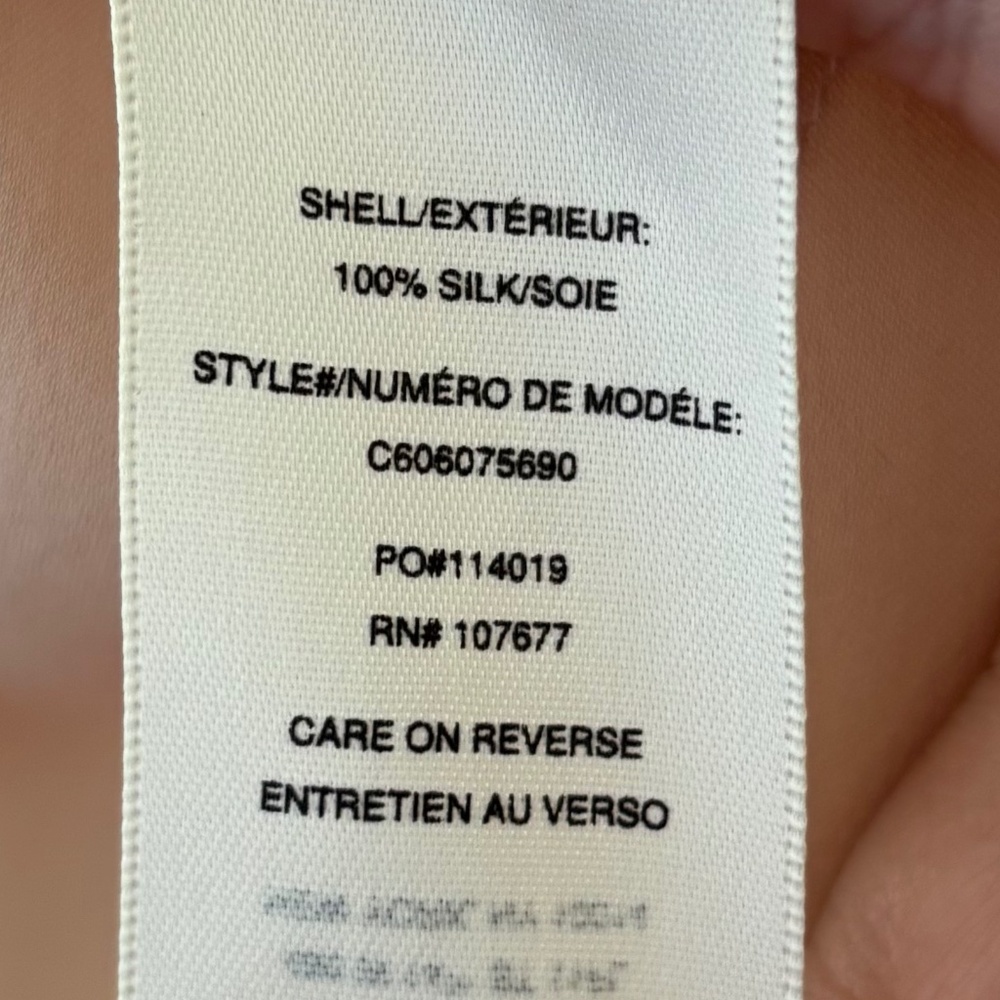 Alice + Olivia Arlene Silk Wrap‎ Georgette Blouse Shirt in Petal Ballerina Pink - Picture 9 of 10